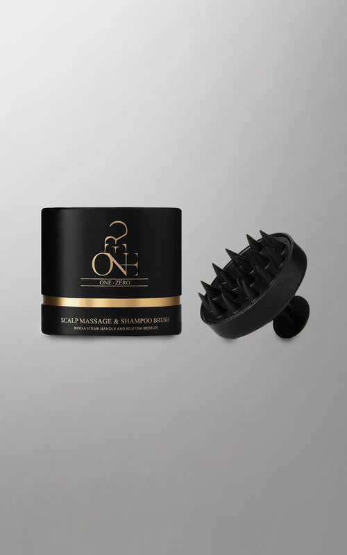 Brosse massage cuir chevelu en paille compressée One Zero - vue d'ensemble