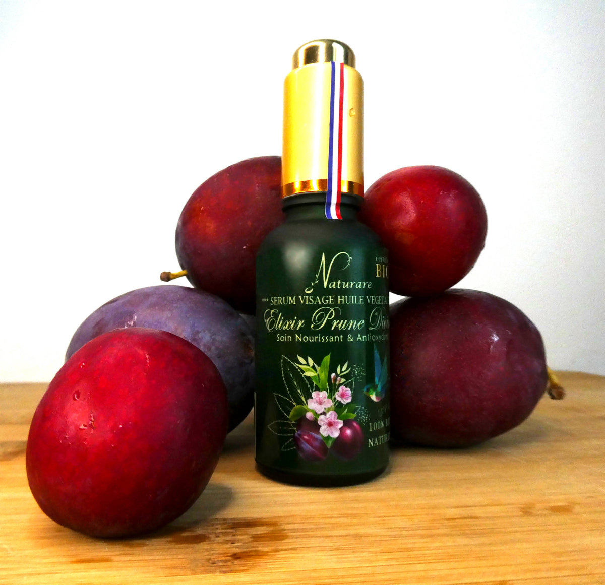 Élixir Prune Divine – Huile Végétale Bio 100% Naturelle | Sérum Visage, Cheveux & Corps | Made in France