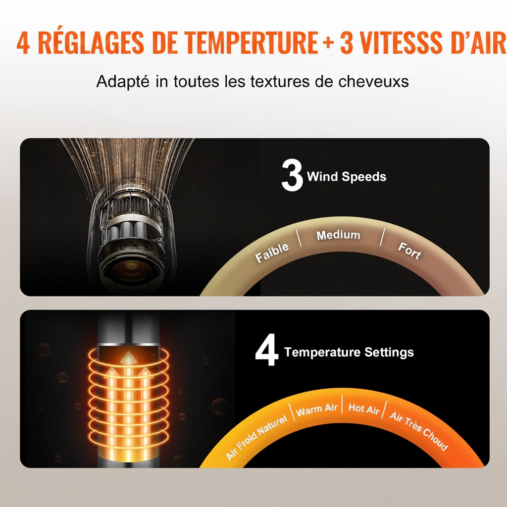 Styler soufflant 4-en-1 SoraCare - résultat coiffage volumineux