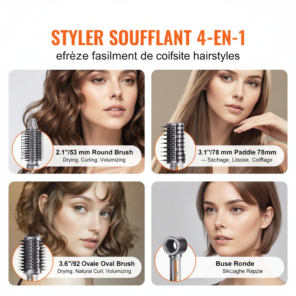 Styler soufflant 4-en-1 SoraCare - têtes interchangeables