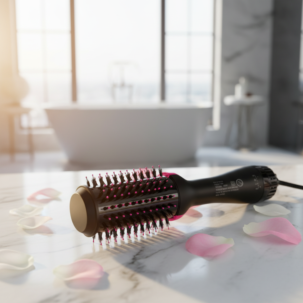 Brosse Soufflante 4-en-1 – Sèche, Lisse, Boucle & Volumise en 1 Geste