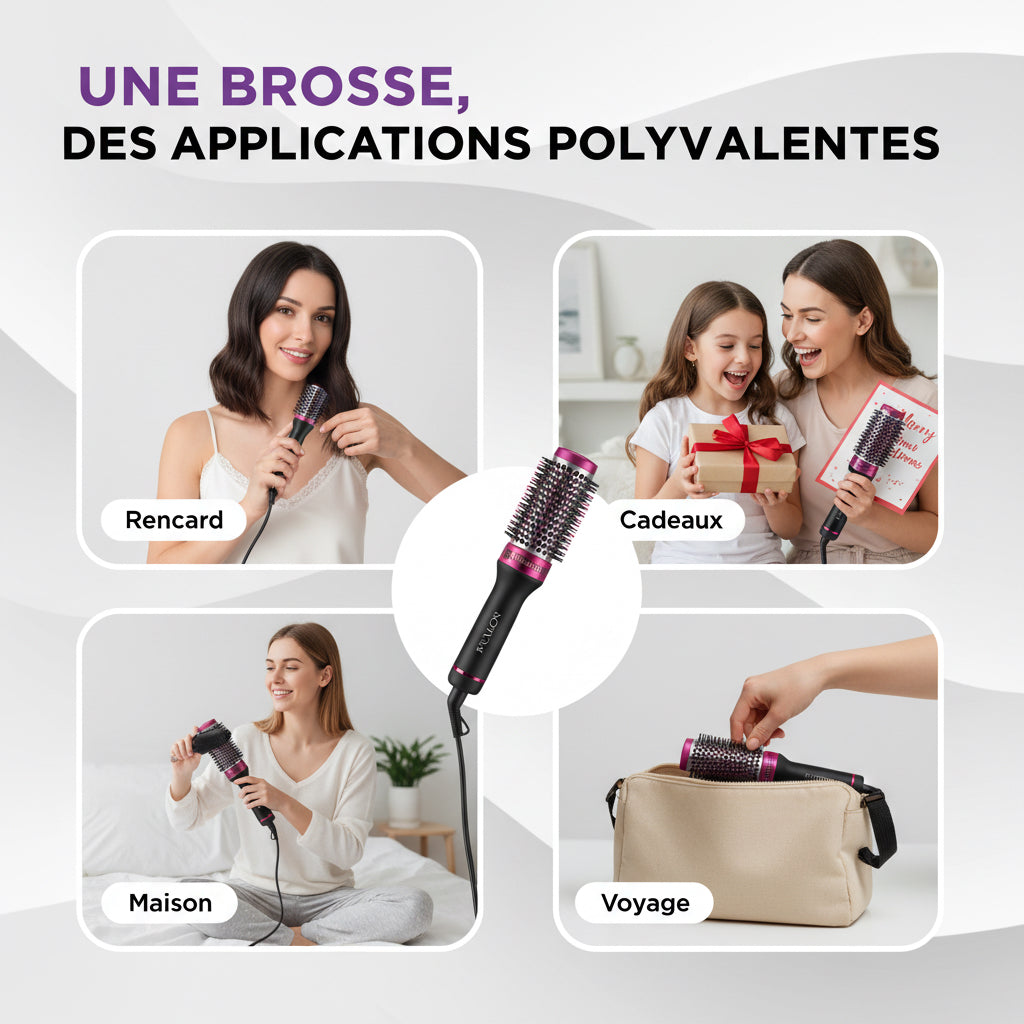 Brosse soufflante ionique 4-en-1 SoraCare - embouts interchangeables
